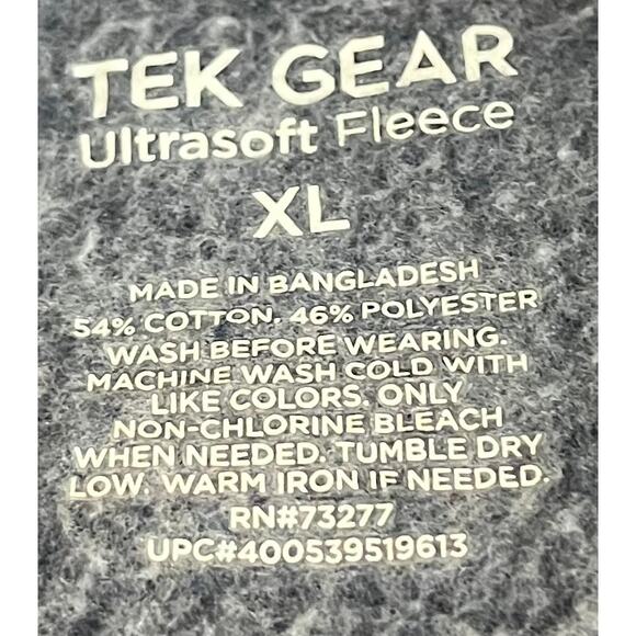 TEK GEAR ULTRASOFT FLEECE LONG SLEEVE PULL-OVER SWEATSHIRT, WOMENS, XL, BLUE - Picture 10 of 11